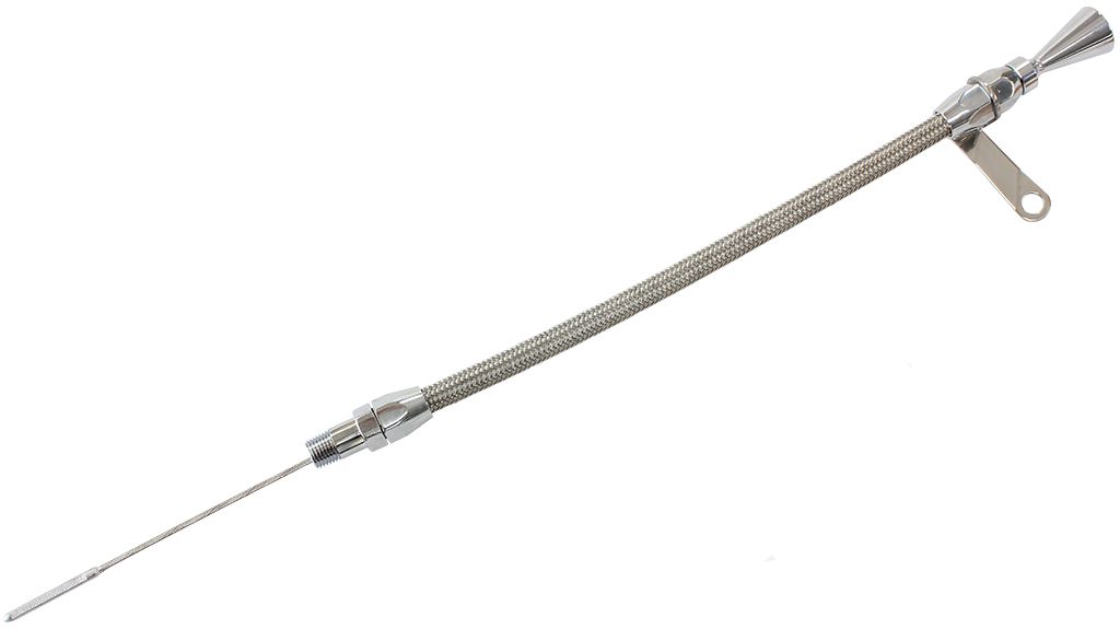 Aeroflow Performance 20-3/4" OAL, 1/4" NPT Thread, Can Cut To length, Chrome Finish Universal Engine Dipstick AF64-2123 Autofit