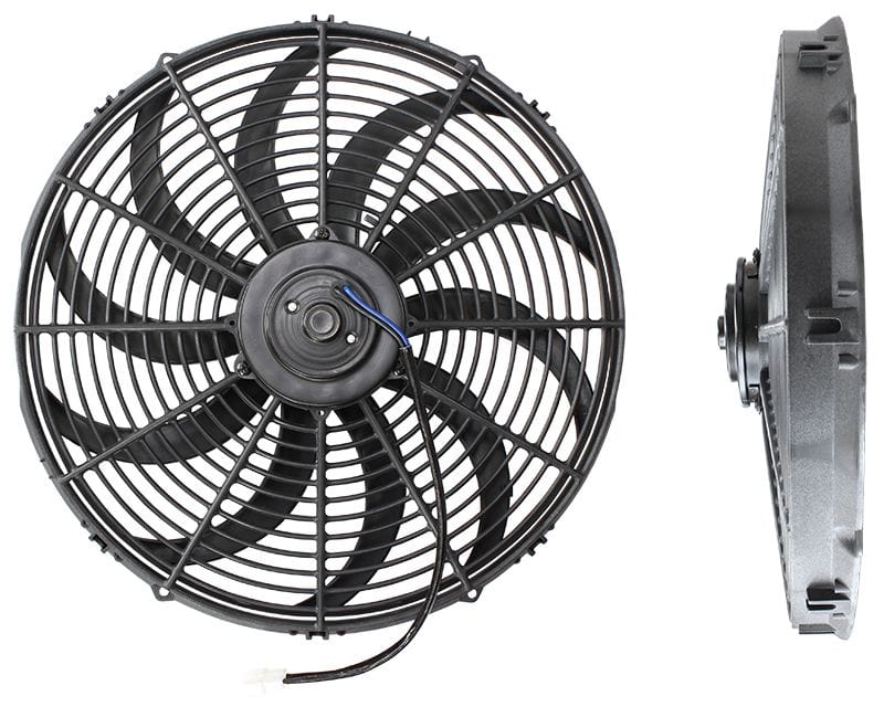 Aeroflow Performance 2000 CFM, Curved Blades, Reversible, 16-21/64" (415mm) Mount Dia. 16" Electric Thermo Fan AF49-1003 Autofit