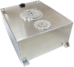 Aeroflow Performance 24-3/8" L x 20-1/16" W x 10-1/4" H (620mm L x 510mm W x 260mm H) Aluminium 76 Litre (20 Gal) Fuel Cell Flat Bottom Triple 60mm Pump Hanger & Fuel Autofit