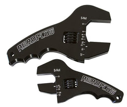 Aeroflow Performance 3-1/2" & 4-1/2" handle, Black finish Adjustable Grip AN Wrench Kit AF98-2039BLK Autofit