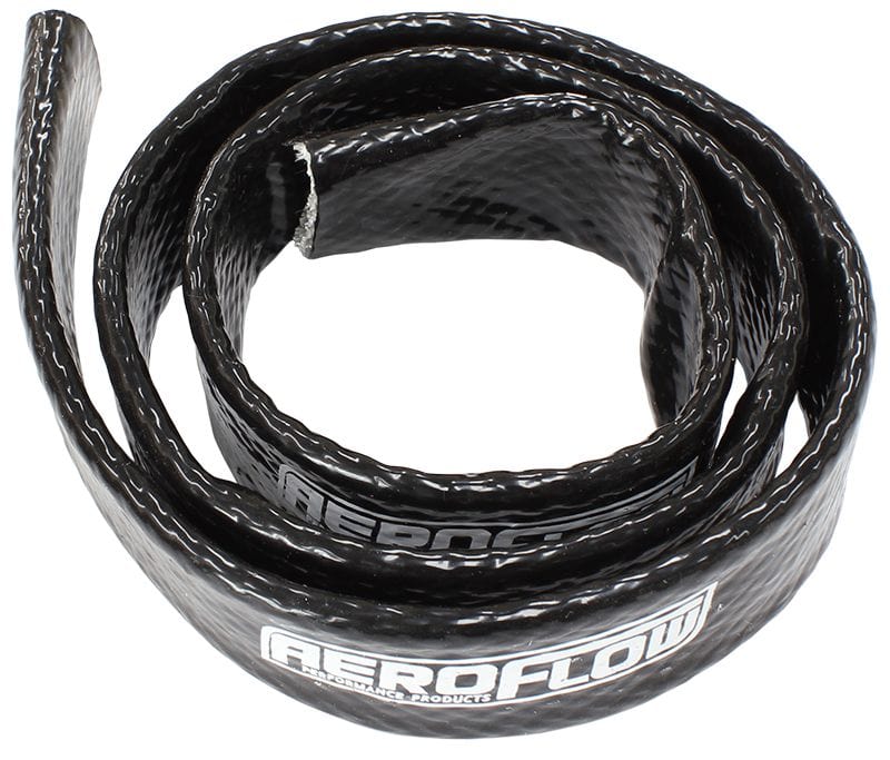 Aeroflow Performance 3/4" (19mm) I.D., Suits -10 & -12 PTFE Hoses, 1m length, Black Heatguard Heat Shield Sleeves AF91-2013 Autofit
