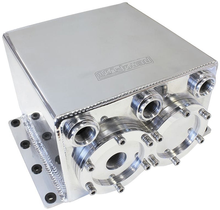 Aeroflow Performance 3.8 Litre, Use With AF49-1014 Fuel Pump Dual EFI Pump Surge Tank - Polished AF77-3244 Autofit