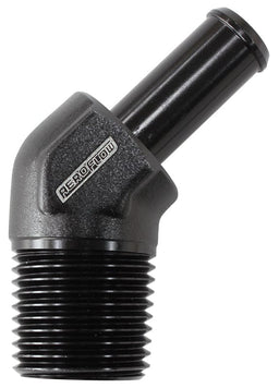 Aeroflow Performance 3/8" NPT to -10 100/450 series Hose, Black Finish Male NPT to 45° AN Hose Barb AF845-06-10ANBLK Autofit