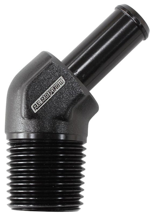 Aeroflow Performance 3/8" NPT to -10 100/450 series Hose, Black Finish Male NPT to 45° AN Hose Barb AF845-06-10ANBLK Autofit
