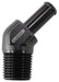Aeroflow Performance 3/8" NPT to -10 100/450 series Hose, Black Finish Male NPT to 45° AN Hose Barb AF845-06-10ANBLK Autofit