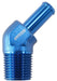 Aeroflow Performance 3/8" NPT to -10 100/450 series Hose, Blue Finish Male NPT to 45° AN Hose Barb AF845-06-10AN Autofit
