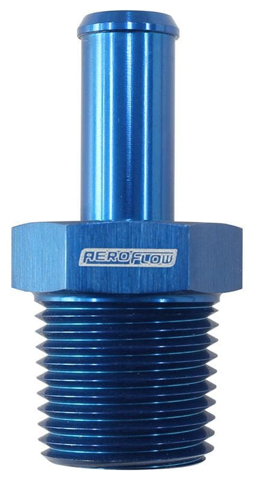 Aeroflow Performance 3/8" NPT to -10 100/450 series Hose, Blue Finish Male NPT to Straight AN Hose Barb AF841-06-10AN Autofit