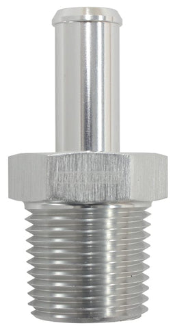 Aeroflow Performance 3/8" NPT to -6 100/450 series Hose, Silver Finish Male NPT to Straight AN Hose Barb AF841-06-06ANS Autofit