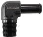 Aeroflow Performance 3/8" NPT to -8 100/450 series Hose, Black Finish Male NPT to 90 Deg AN Hose Barb AF842-08ANBLK Autofit