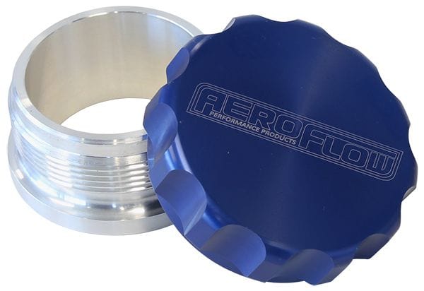 Aeroflow Performance 3" Billet Aluminium Weld-On Filler with Blue Cap AF460-48BL Autofit