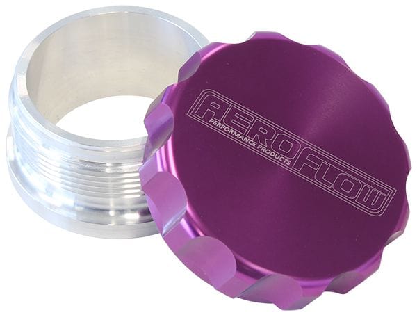 Aeroflow Performance 3" Billet Aluminium Weld-On Filler with Purple Cap AF460-48PUR Autofit