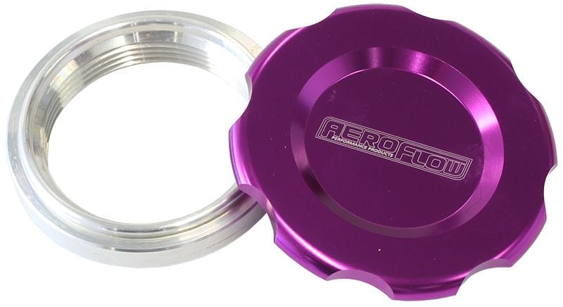 Aeroflow Performance 3" Female weld-on bung, includes Buna N & EPR O-rings. Purple Cap Low Profile Billet Aluminium Filler Cap & Bung AF465-48PUR Autofit