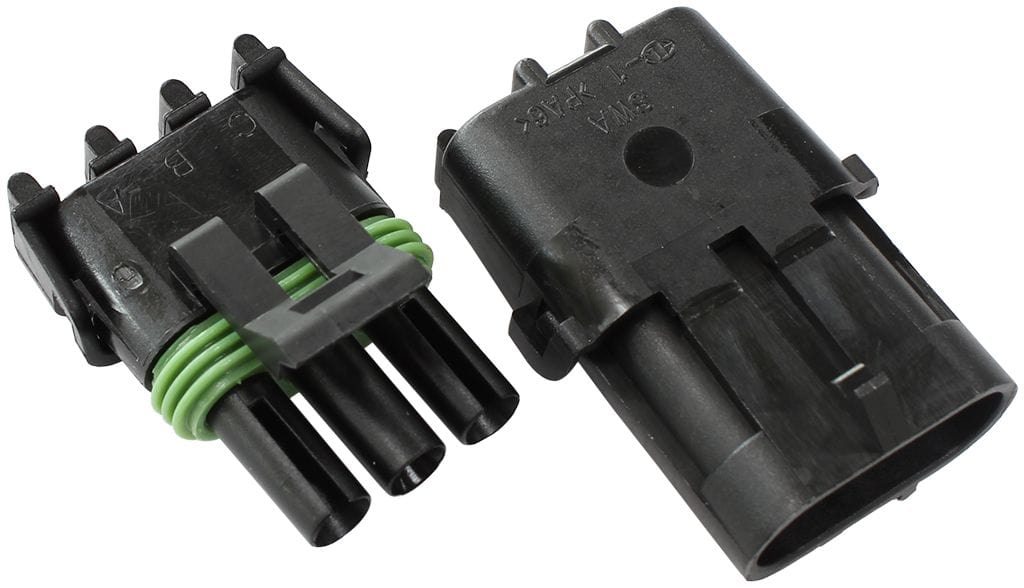 Aeroflow Performance 3 Pin Connector Suit 18-20 AWG To 14-16 AWG Wire Weatherpack Connector AF49-8503 Autofit