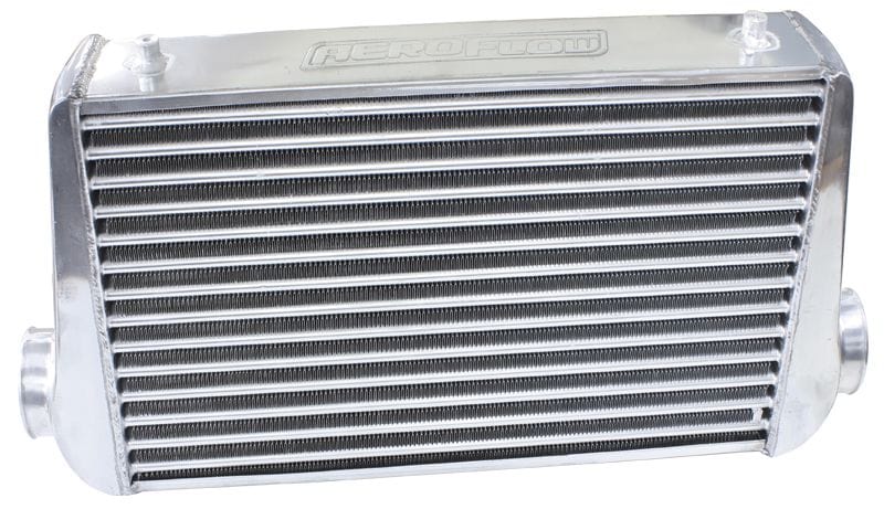 Aeroflow Performance 3" Slip On Inlet and Outlet with 2 M8x1.25mm Mounting Bosses 450x300x76mm Street Series Aluminium Intercooler, Polished Finish AF90-1001 Autofit