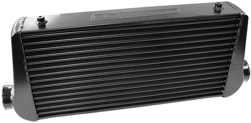 Aeroflow Performance 3" Slip On Inlet and Outlet with 2 M8x1.25mm Mounting Bosses 600x300x100mm Street Series Aluminium Intercooler, Black Finish AF90-1004BLK Autofit