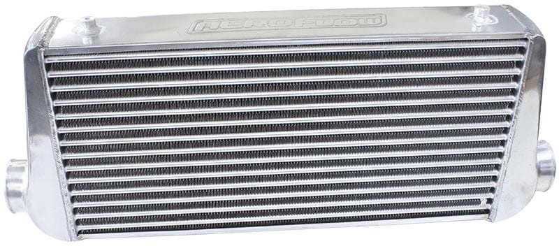 Aeroflow Performance 3" Slip On Inlet and Outlet with 2 M8x1.25mm Mounting Bosses 600x300x76mm Street Series Aluminium Intercooler, Polished Finish AF90-1000 Autofit