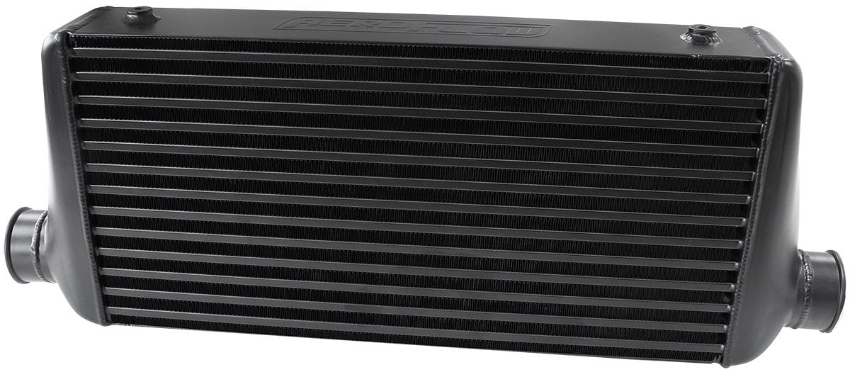 Aeroflow Performance 3" Slip On Inlet and Outlet with 4 M8x1.25mm Mounting Bosses 600x300x100mm Race Series Aluminium Intercooler, Black Powder Coated Finish AF90 Autofit