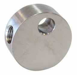 Aeroflow Performance 3 x 3/8"-24 Convex tee with mount tab Stainless Steel Female Round T-Block AF378 Autofit