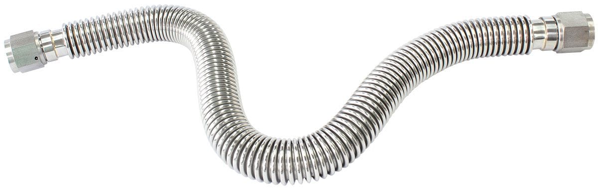 Aeroflow Performance 304 Stainless Steel. 19.5" (500mm) Overall Length -10AN Flexible Turbo Drain Hose, 500mm Long AF463-38 Autofit