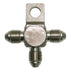 Aeroflow Performance -3AN Male all Sides Stainless Steel Tee Block with Mount Tab -3AN AF326-03 Autofit