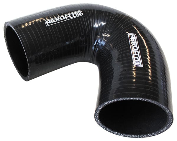 Aeroflow Performance 4-Ply, 5.3mm Wall Thickness, 100mm Leg Gloss Black 135° Silicone Elbow Hose 2" (51mm) I.D AF9205-200 Autofit