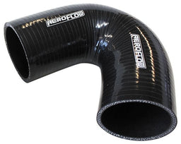 Aeroflow Performance 4-Ply, 5.3mm Wall Thickness, 100mm Leg Gloss Black 135° Silicone Elbow Hose 3" (76mm) I.D AF9205-300 Autofit