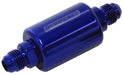 Aeroflow Performance 40 micron Stainless Steel element, 1.25" x 3" L, Blue finish Billet Fuel Filter -6AN AF66-2052 Autofit