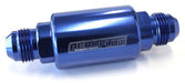 Aeroflow Performance 40 micron Stainless Steel element, 1.25" x 3" L, Blue finish Billet Fuel Filter -8AN AF66-2053 Autofit