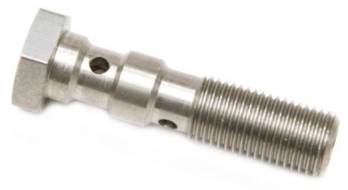 Aeroflow Performance 40mm Length Stainless Steel Double Banjo Bolt 3/8"-24 AF305-03L Autofit