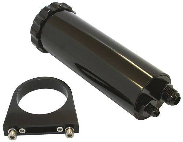 Aeroflow Performance 440 ml capacity, 2.-7/8" O.D., 8-3/4" H, billet brackets included Billet Power Steering Reservoir - Black AF77-1027BLK Autofit