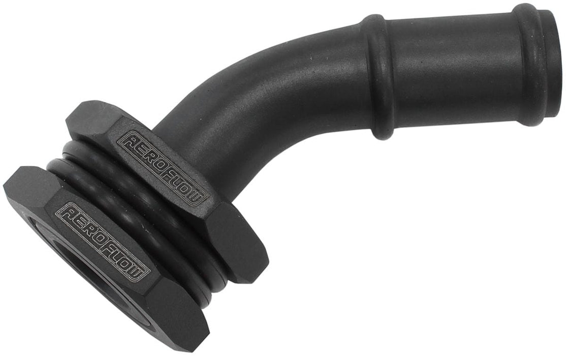 Aeroflow Performance 45° With 5/8" Barb Turbo Drain Bulkhead AF463-30 Autofit
