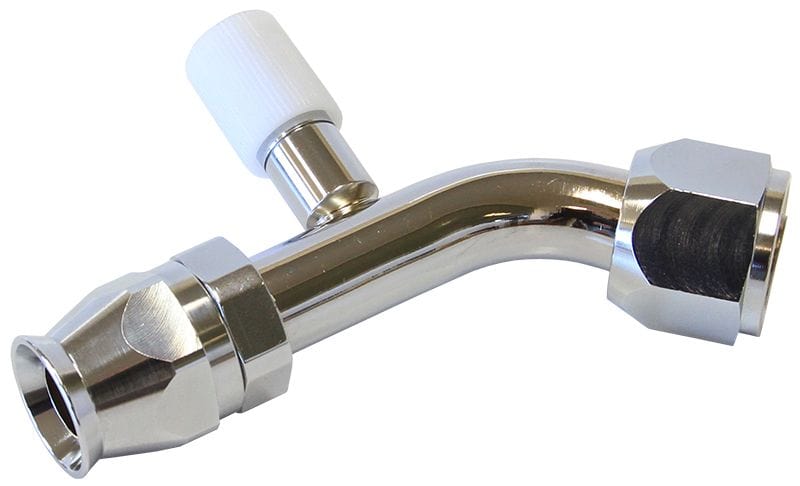 Aeroflow Performance 45° with Charge Port A/C Fitting #8 AFFCE-0845B Autofit