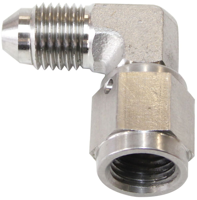 Aeroflow Performance -4AN to -4 Swivel Nut 90° Stainless Steel Male to Female Fitting -4AN AF207-04 Autofit