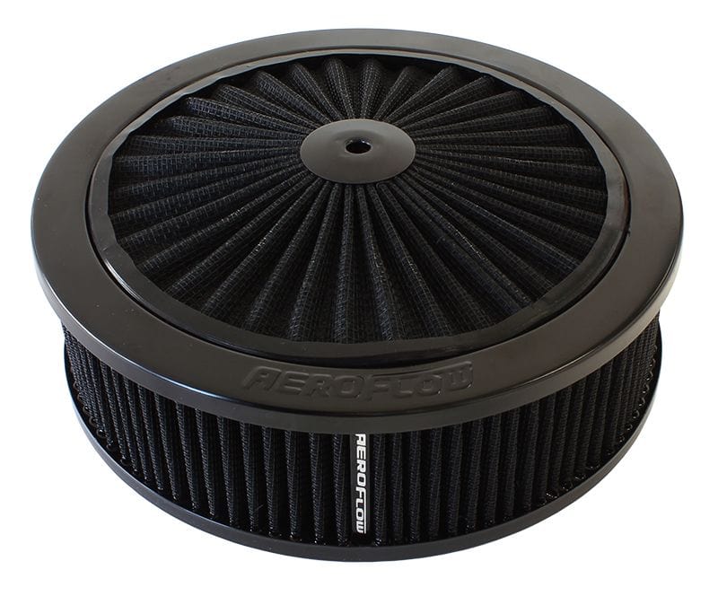 Aeroflow Performance 5-1/8" Neck, Washable Cotton Element 9" x 2-3/4" Air Filter Assembly, Black AF2251-3150 Autofit