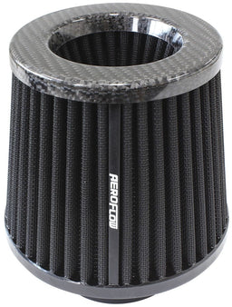 Aeroflow Performance 5" (127mm) High x 6" (153mm) Base O.D x 5-1/4" (133mm) Top O.D Universal 3" (76mm) Clamp-On Carbon Fibre Inverted Tapered Pod Filter AF2911-300 Autofit