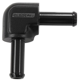 Aeroflow Performance 5/16" (8mm) 90° Barb To Barb Hose Joiner - Black AF843-05BLK Autofit