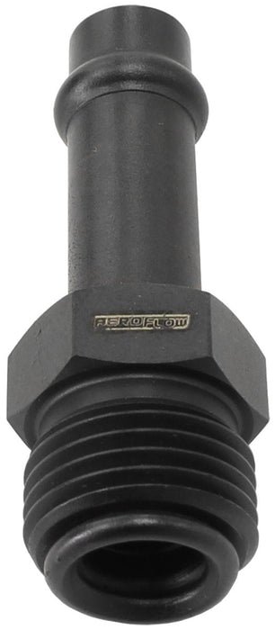 Aeroflow Performance 5/8" -20 Thread to 3/8" Barb Straight Holley / Stromberg Inlet Fitting - Black AF714-31BLK Autofit