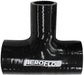 Aeroflow Performance 5mm Wall Thickness, 100mm Run Length, 51mm Side Leg Gloss Black Silicone Tee Hose 2-1/2" (63mm) Run I.D to 1-3/8" (35mm) Side I.D AF Autofit