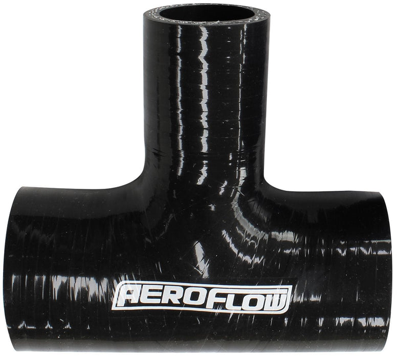 Aeroflow Performance 5mm Wall Thickness, 100mm Run Length, 51mm Side Leg Gloss Black Silicone Tee Hose 3" (76mm) Run I.D to 1" (25mm) Side I.D AF9244-300 Autofit