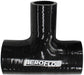 Aeroflow Performance 5mm Wall Thickness, 100mm Run Length, 51mm Side Leg Gloss Black Silicone Tee Hose 3" (76mm) Run I.D to 1" (25mm) Side I.D AF9244-300 Autofit