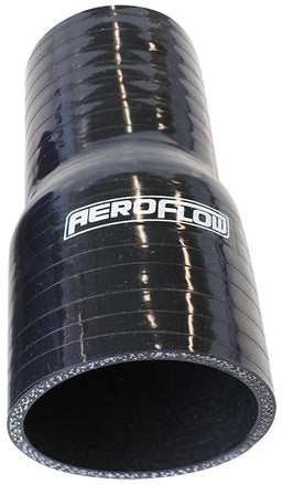 Aeroflow Performance 5mm Wall Thickness, 127mm Length Gloss Black Straight Silicone Reducer / Expander Hose 1-1/2" (38mm) to 1-3/8" (3 Autofit