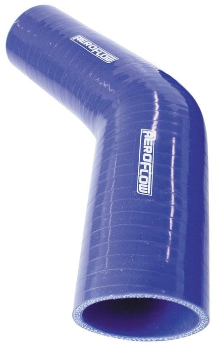 Aeroflow Performance 5mm Wall Thickness, 140mm Leg Gloss Blue 45° Silicone Reducer / Expander Hose 3-3/4" (95mm) to 3" (76mm) I.D A Autofit