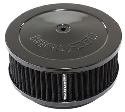 Aeroflow Performance 6-3/8" x 2-1/2", 5-1/8" neck, black washable cotton element Black Air Filter Assembly AF2251-1331 Autofit