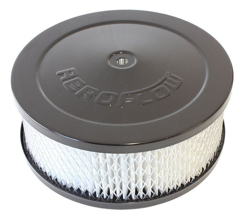 Aeroflow Performance 6-3/8" x 2-1/2", 5-1/8" neck, paper elemen t Black Air Filter Assembly AF2256-1331 Autofit