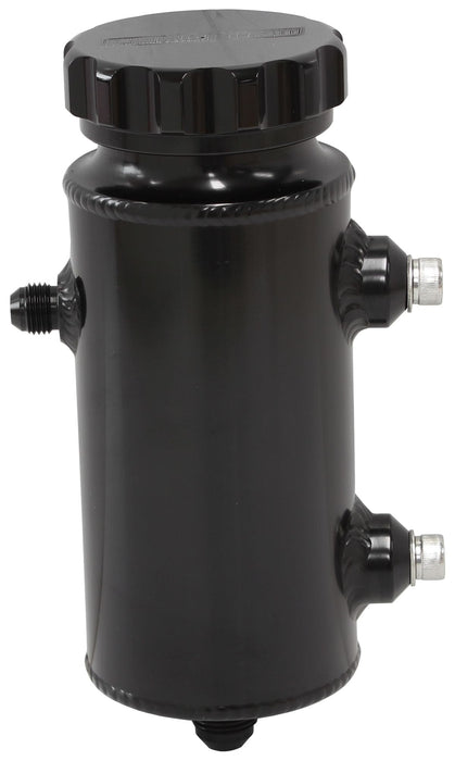 Aeroflow Performance 650ml capacity, 8" H x 3" Dia., -8AN Feed, -6AN Return, Black finish Universal Fabricated Alloy Power Steering Reservoir AF77-1014BLK Autofit