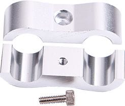 Aeroflow Performance 7/16" I.D., Silver Finish Billet Aluminium Dual Hose Separators AF156-07S Autofit