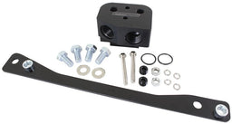 Aeroflow Performance -8 ORB Suit GM LS Series Engines Oil Cooler Adapter AF64-2114BLK Autofit