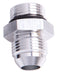 Aeroflow Performance -8 ORB to -6AN, Silver Finish ORB to AN Straight Male Flare Adapter AF920-06-08S Autofit