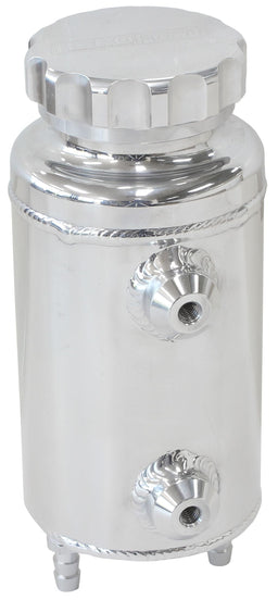 Aeroflow Performance 800ml capacity, 7-1/2" H x 3-1/2" Dia., Polished finish Universal Fabricated Alloy Radiator Overflow Tank AF77-1015 Autofit