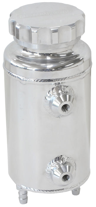 Aeroflow Performance 800ml capacity, 7-1/2" H x 3-1/2" Dia., Polished finish Universal Fabricated Alloy Radiator Overflow Tank AF77-1015 Autofit